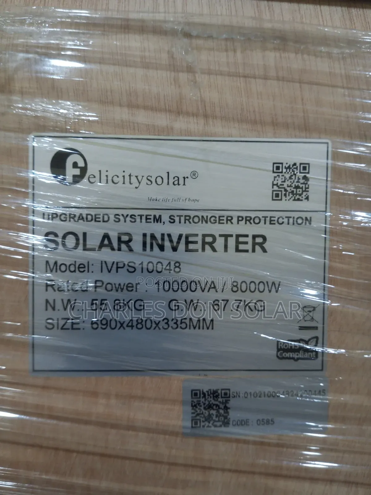 10kva 48v Felicity Inverter Non Hybrid