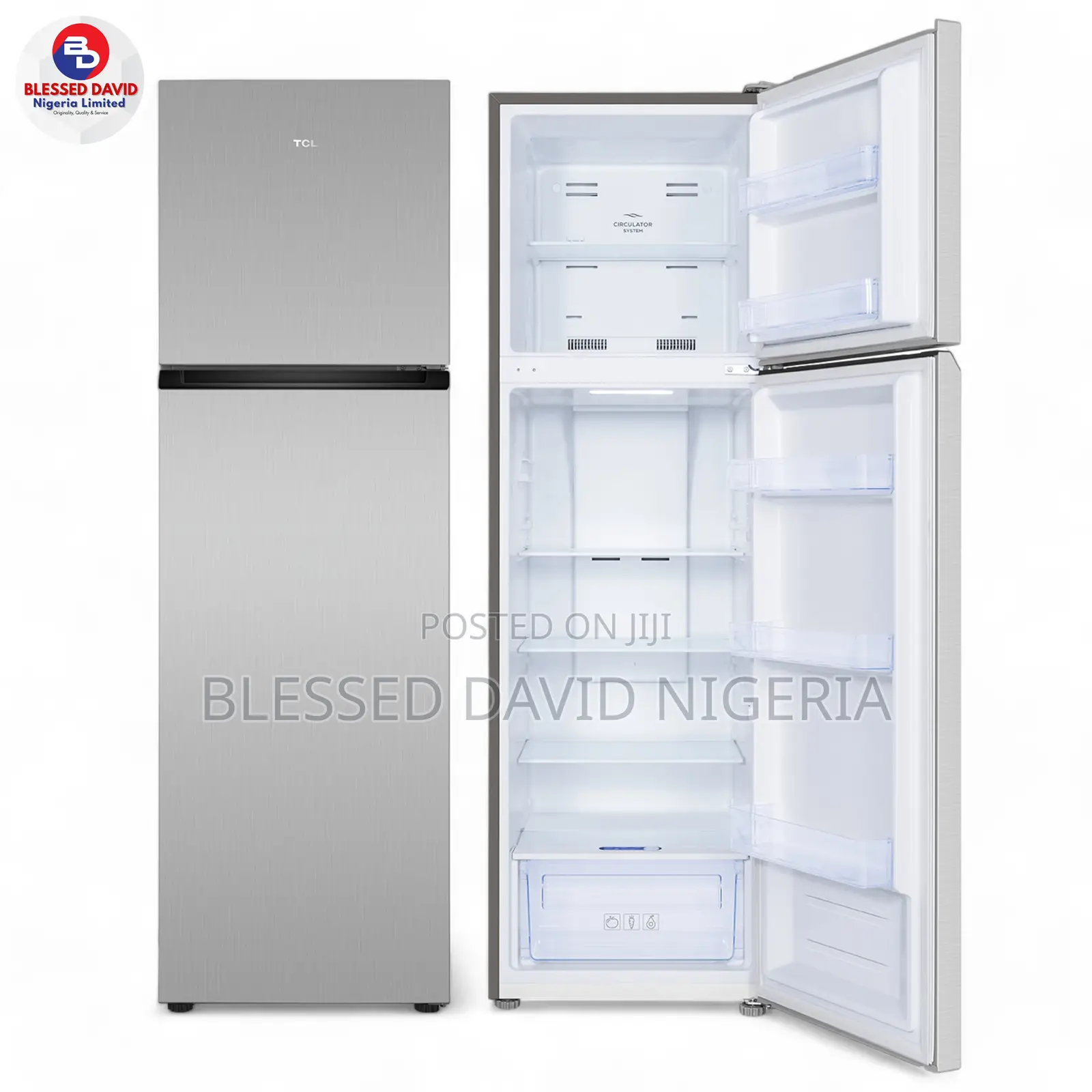 TCL 286L Top Mount Refrigerator No Frost - P370TMS