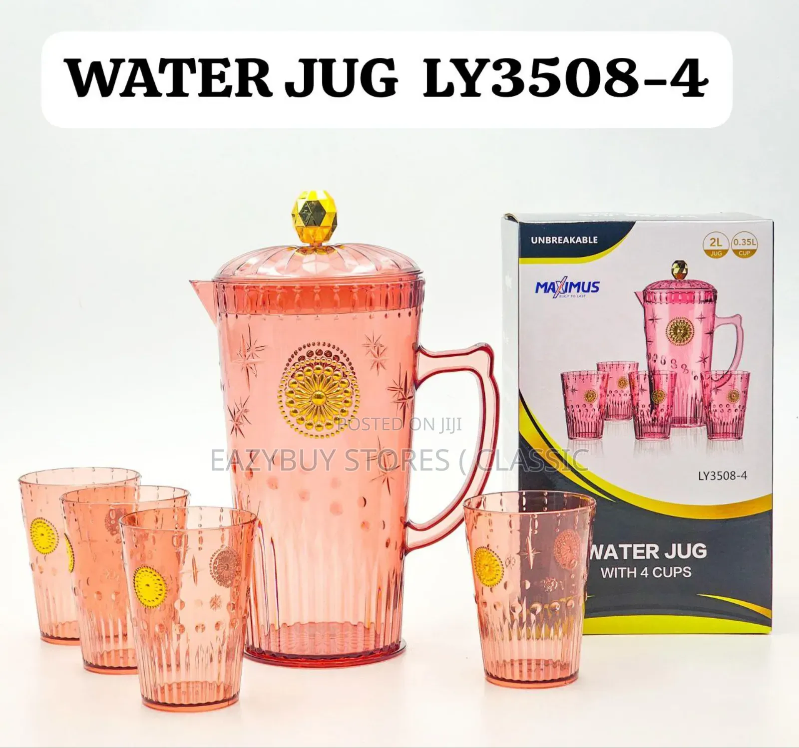 Acrylic Water Set With Tray