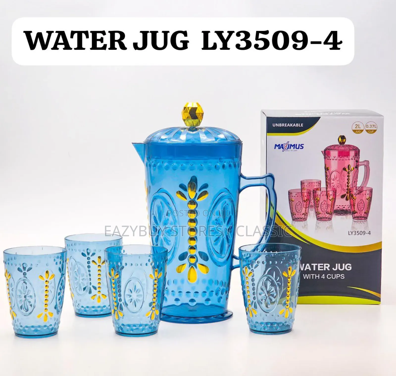 Acrylic Water Set With Tray