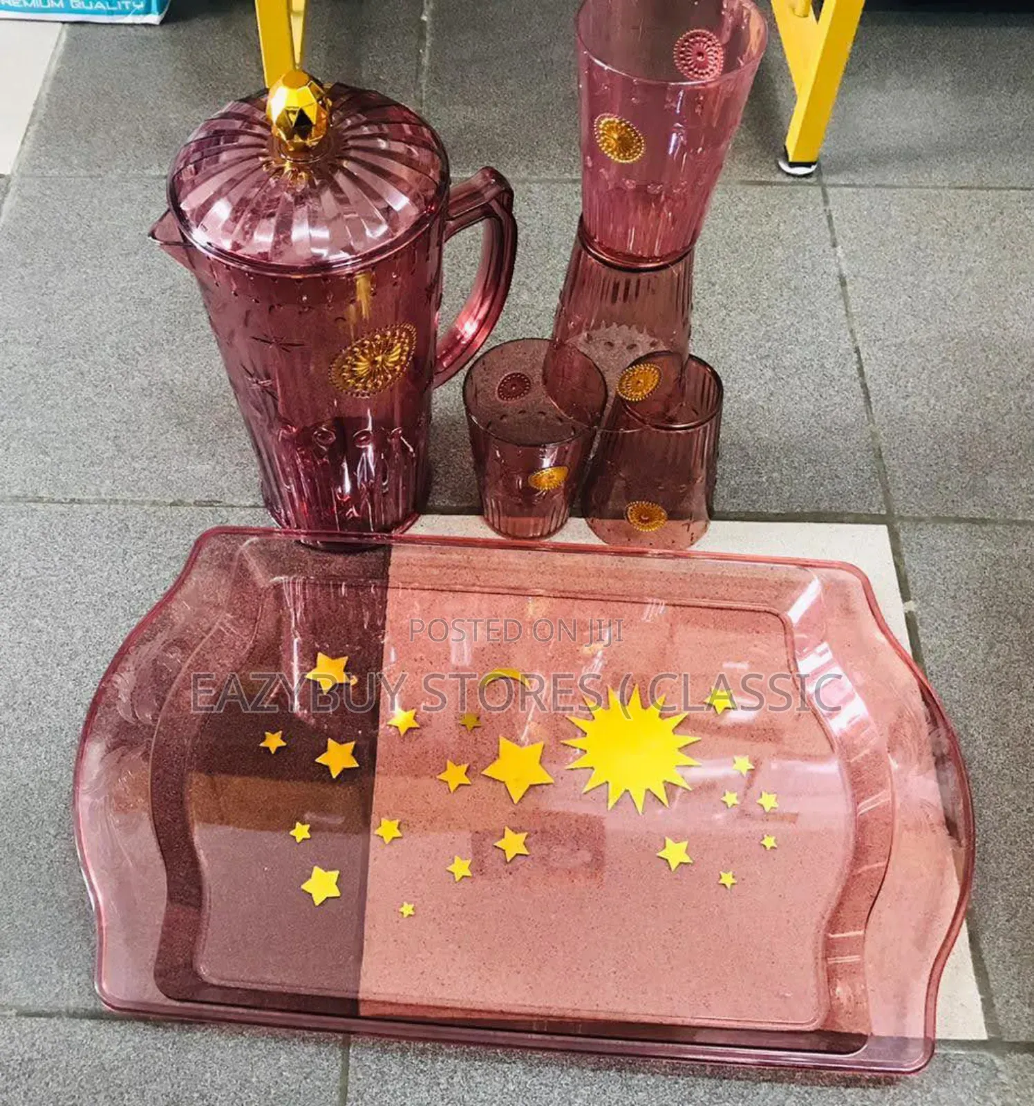 Acrylic Water Set With Tray