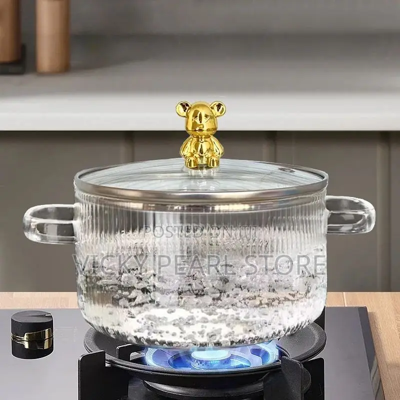 1.3 Liters Glass Cooking Pot