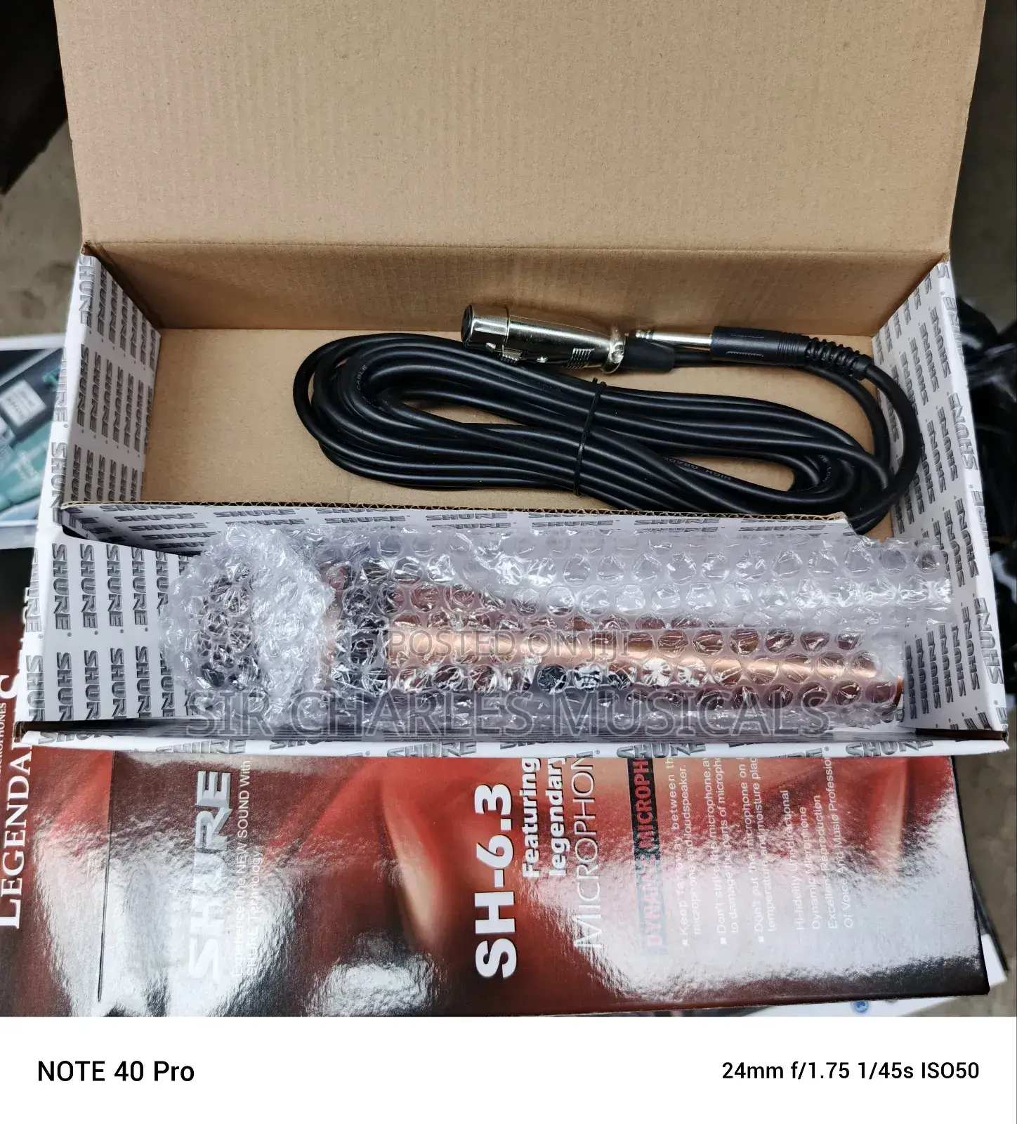 Original Shure Sh-6.3 Professional Wired Dynamic Microphone