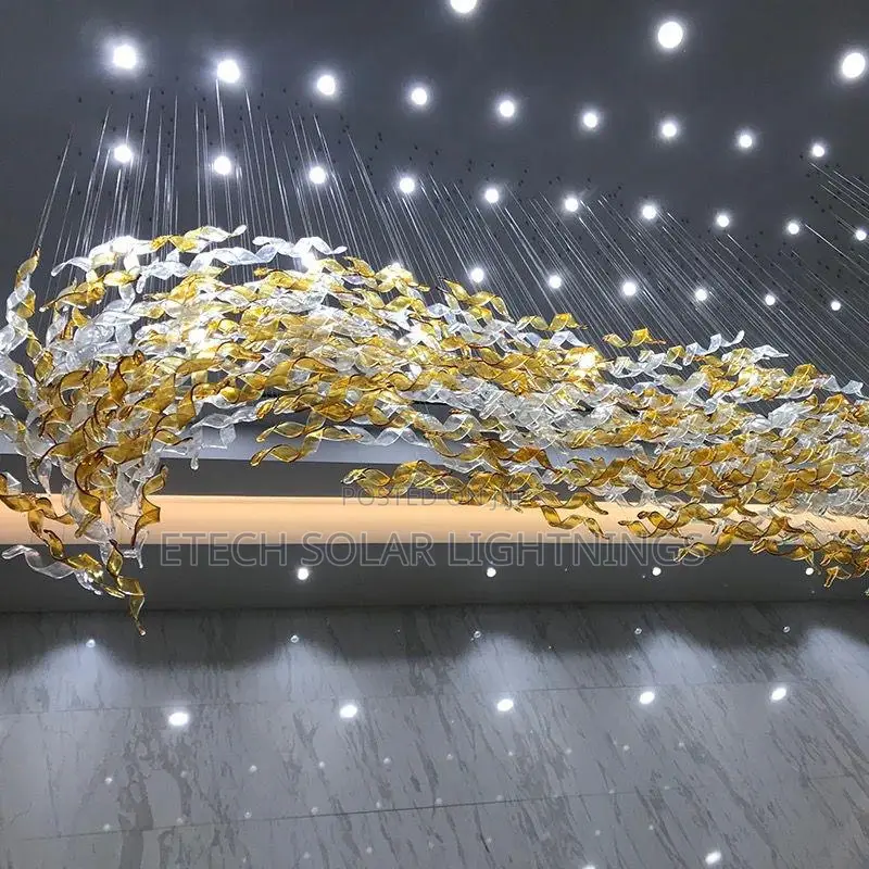 Custom Hotel Lobby Fish Shaped Hollow Living Room Light