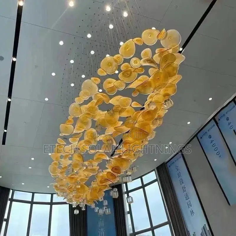 Custom Hotel Lobby Fish Shaped Hollow Living Room Light