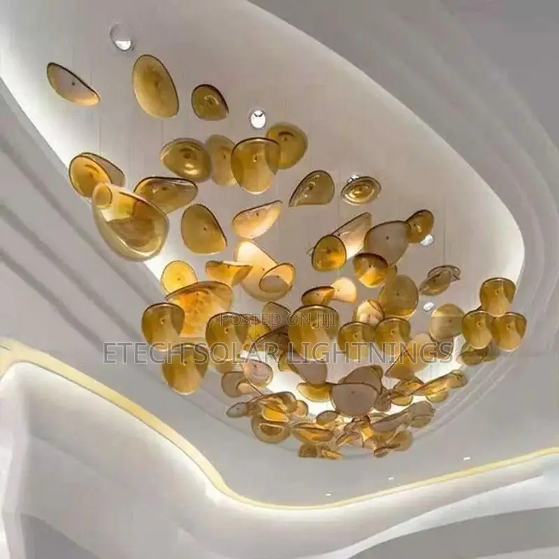 Custom Hotel Lobby Fish Shaped Hollow Living Room Light