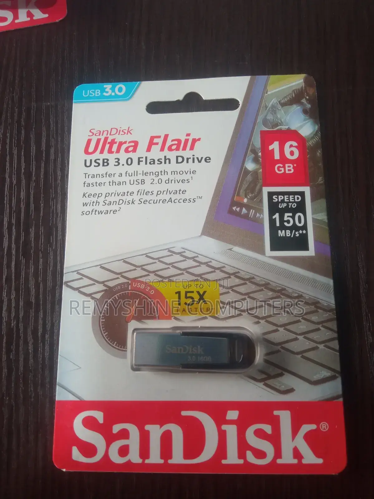 Sandisk Ultra Flair USB 3.0 Flash Drive 16gb