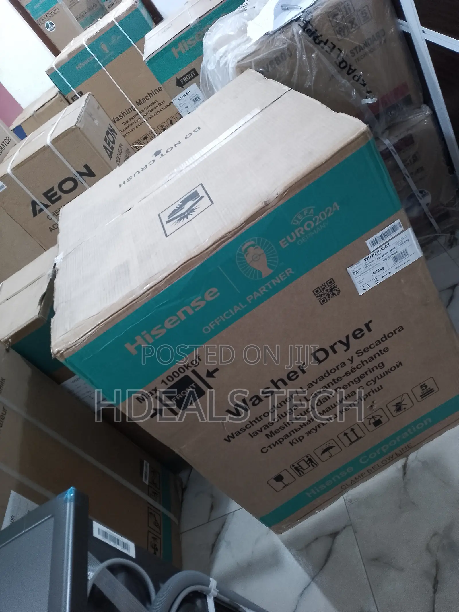 Noiseless WD3Q1043BT Front Load Washer (10kg) and Dryer 