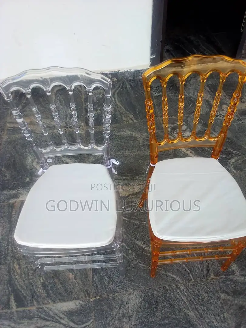 Clear and Gold Napoleon Chairs