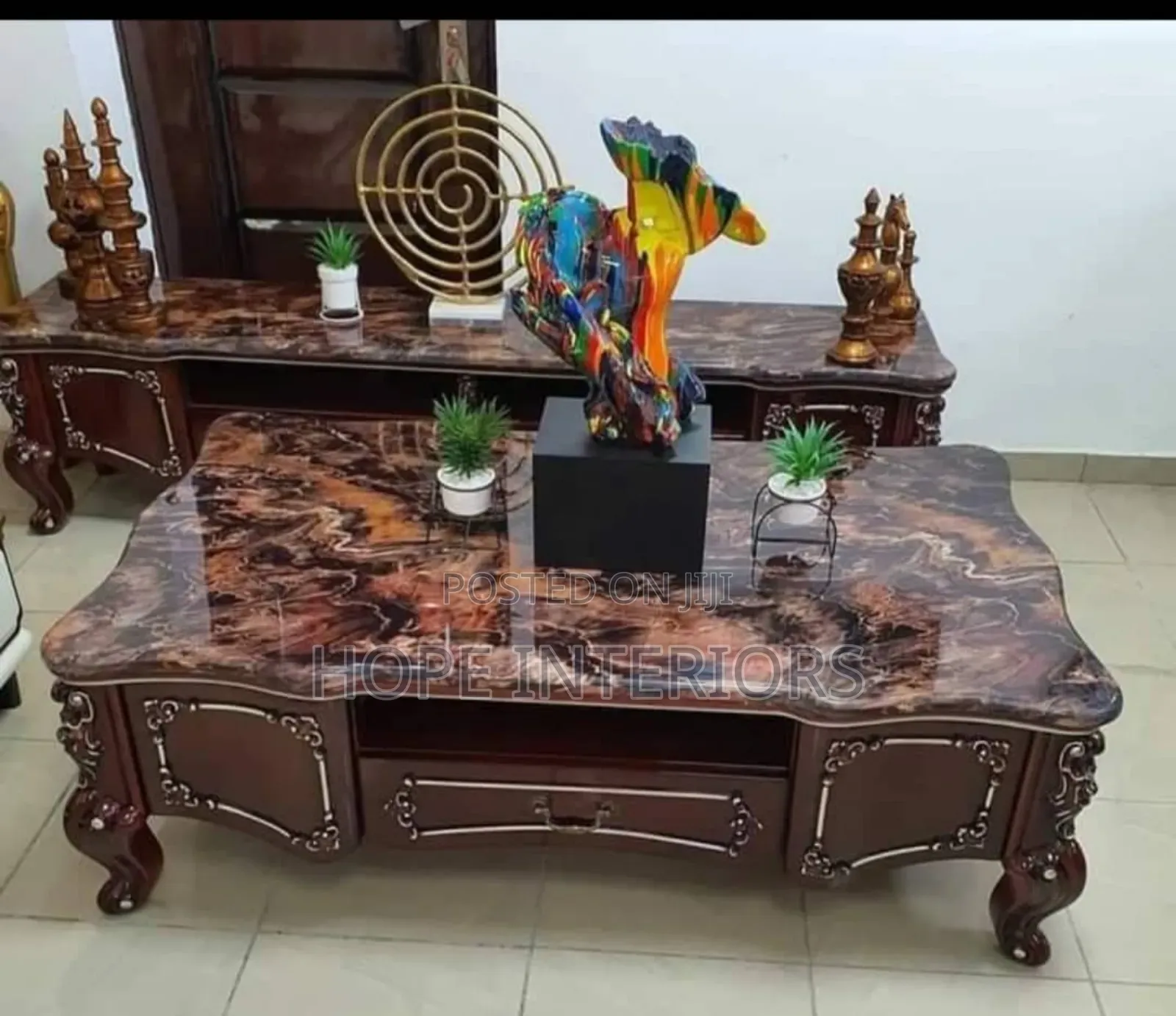 Tv Stand With Drawers and Center Table