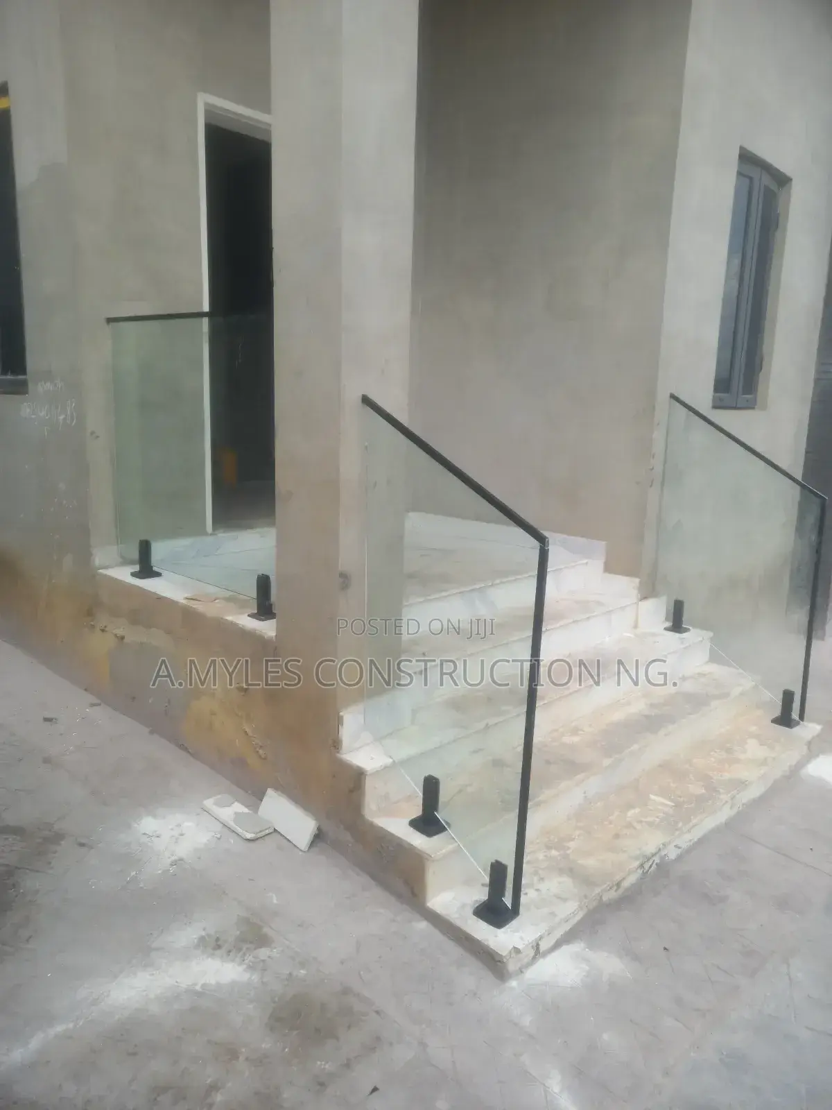 Entrance Glass Railings Tampered