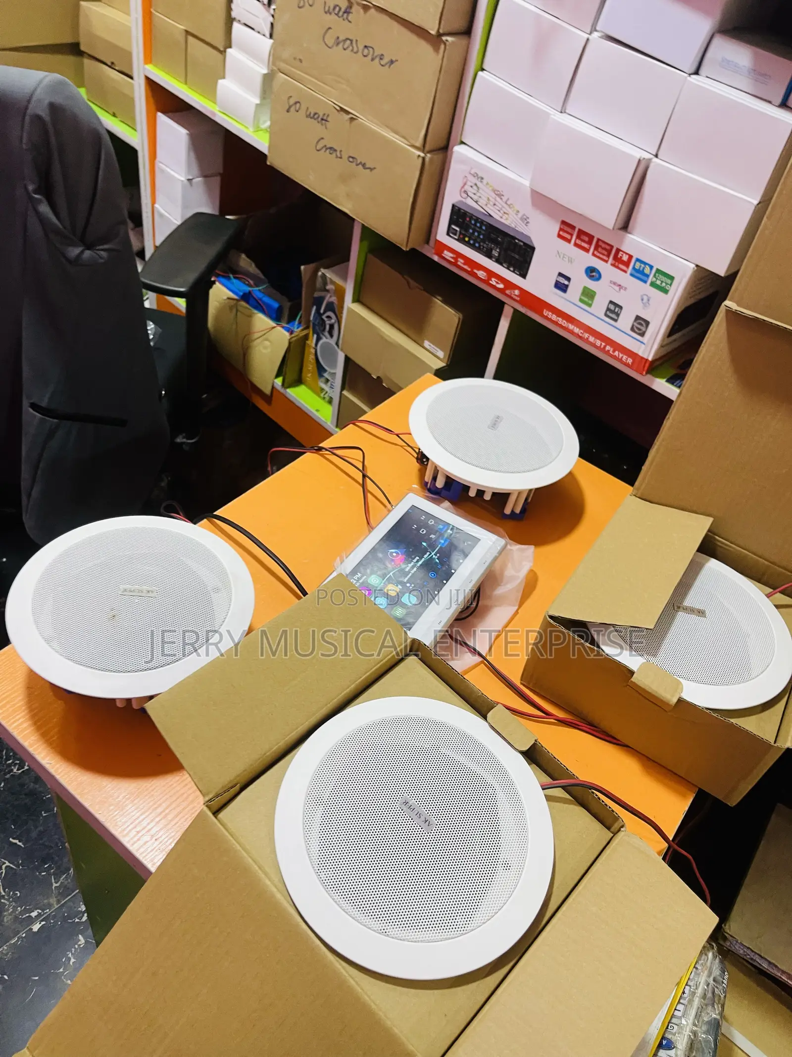 Wi-Fi 2zone Ceiling Speakers With in Wall Amplifier