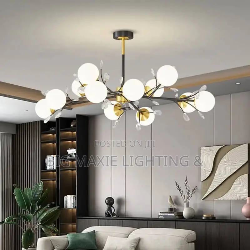 Nordic Fashion Art Iron Glass LED Decor Home Chandelier