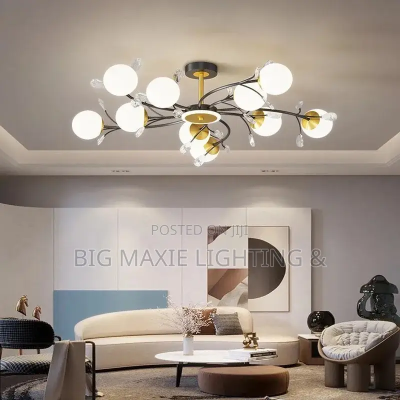 Nordic Golden Glass Ball Chandelier
