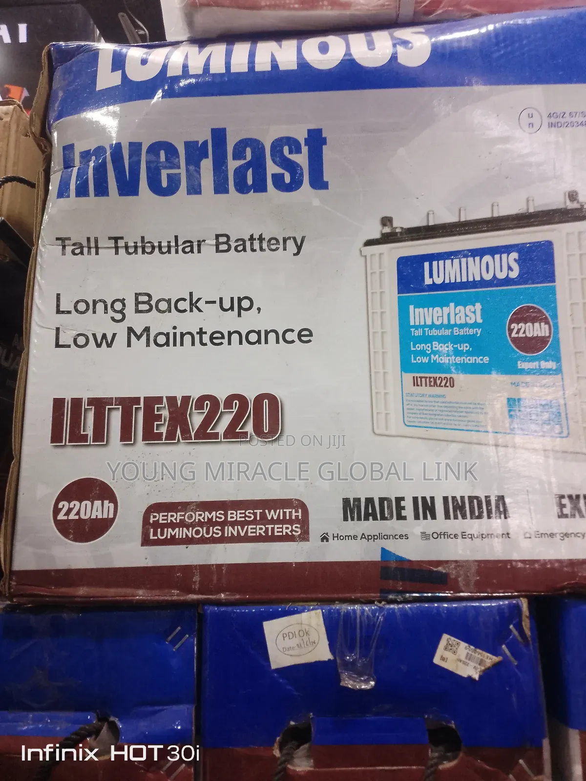 Luminous Tubular Battery 220ah 12v