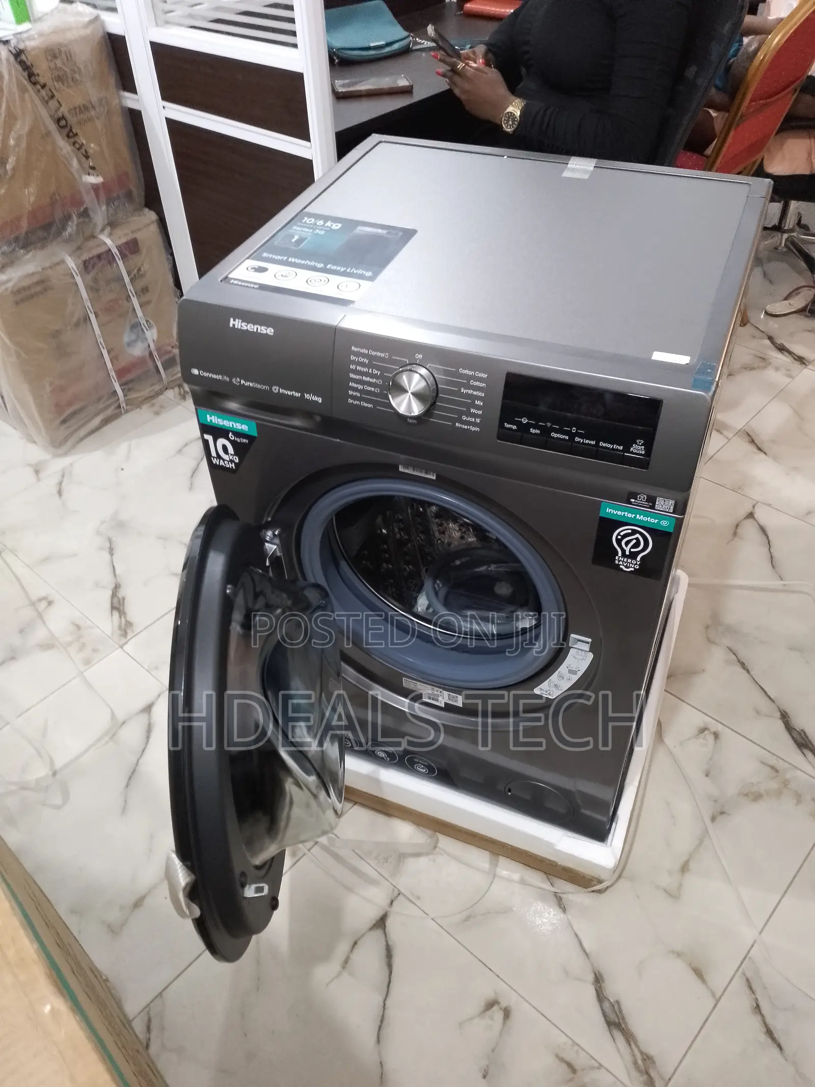 The Durable WD3Q1043BT Front Load Washer and Dryer 10kg 