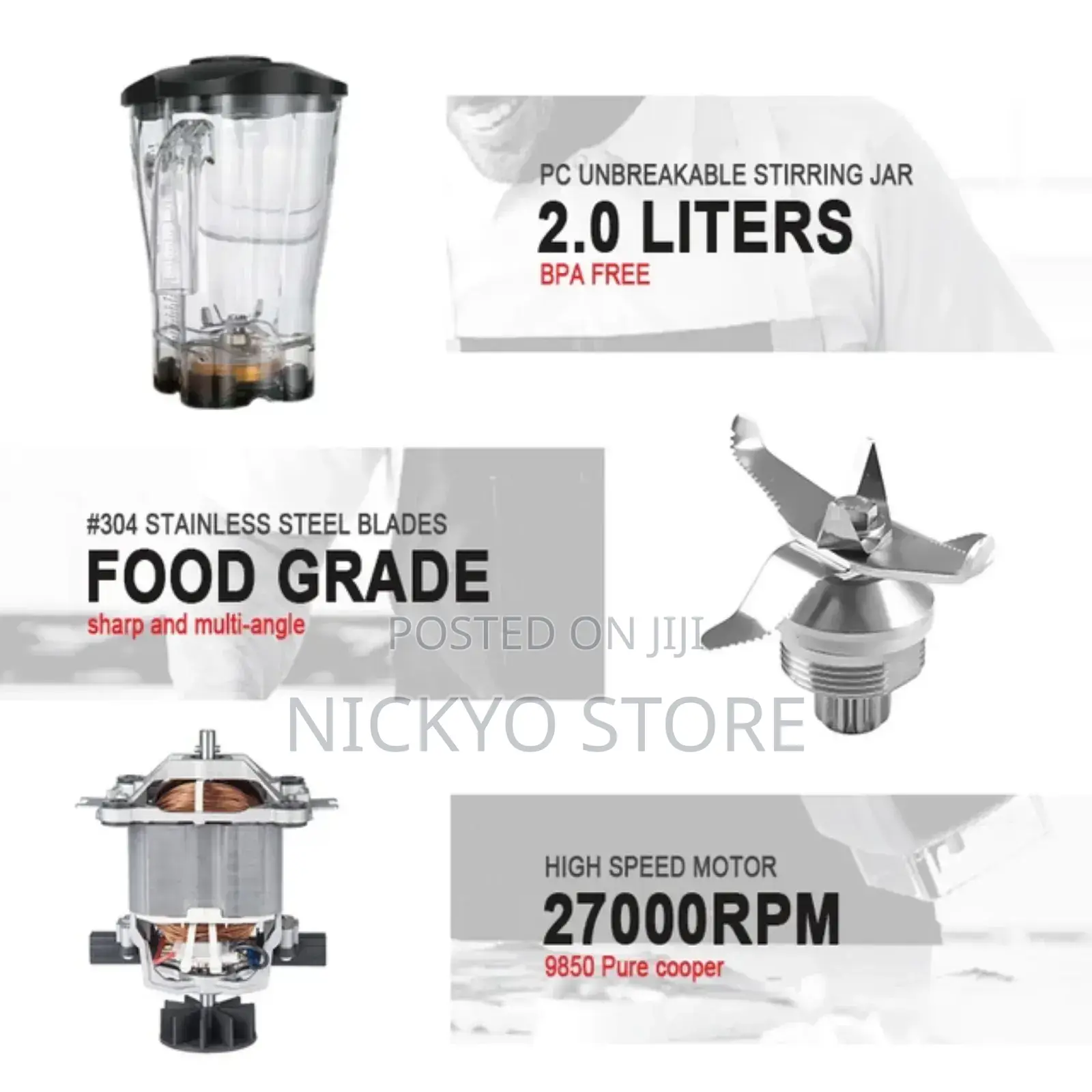 Soundproof Commercial Silent 8000watts Blender