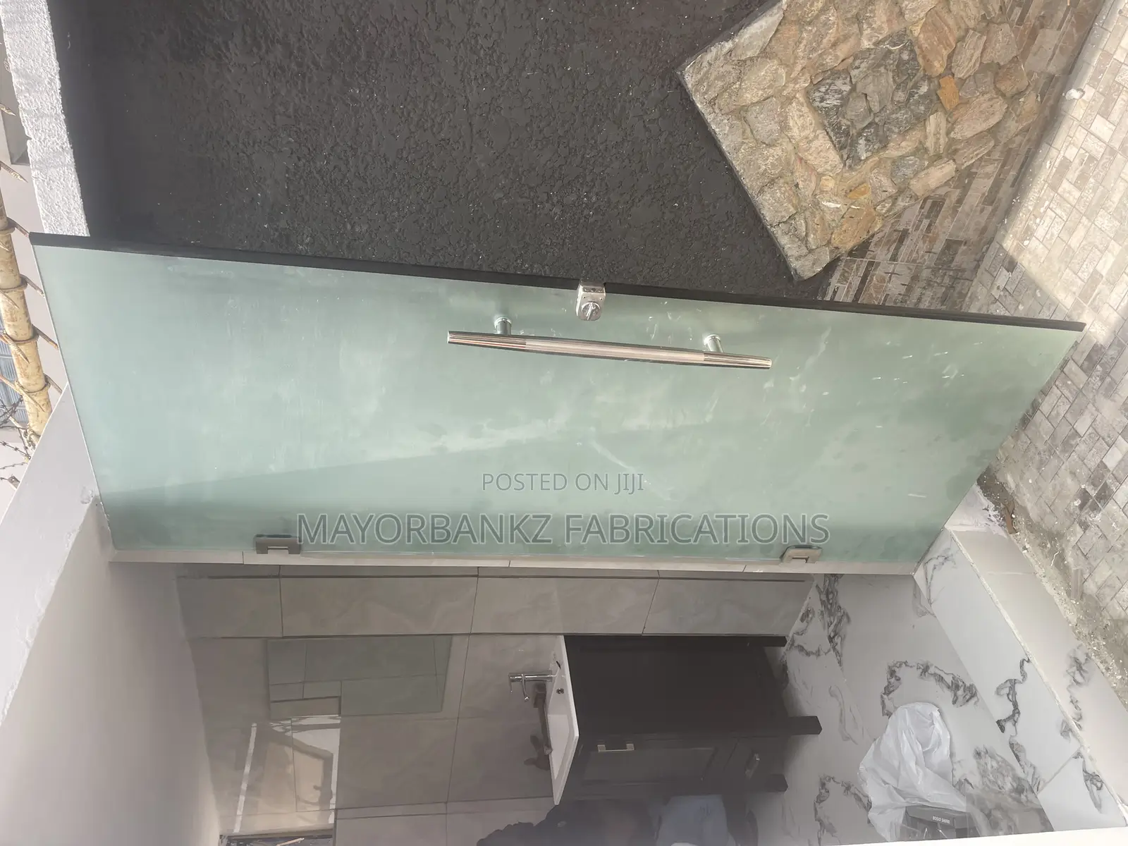 Frosted Glass Door for Restroom