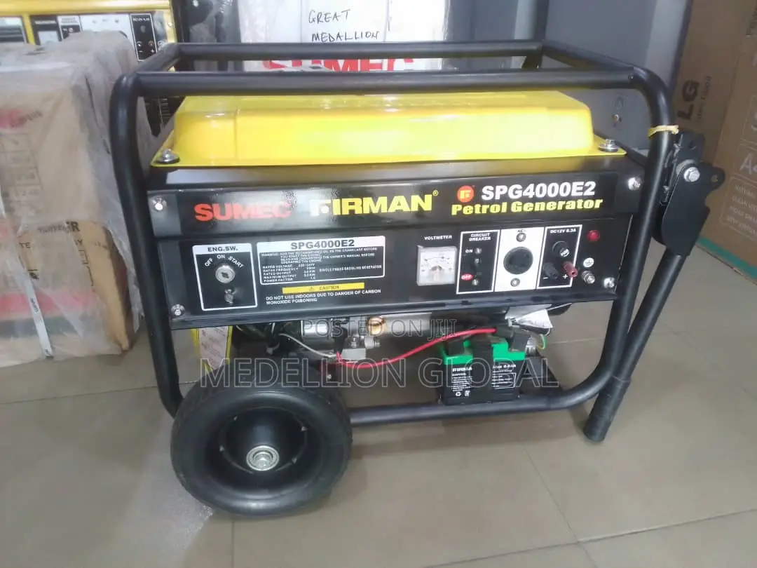 Sumec Firman 3.3kva Generator With Key and Tyre -Spg4000e2