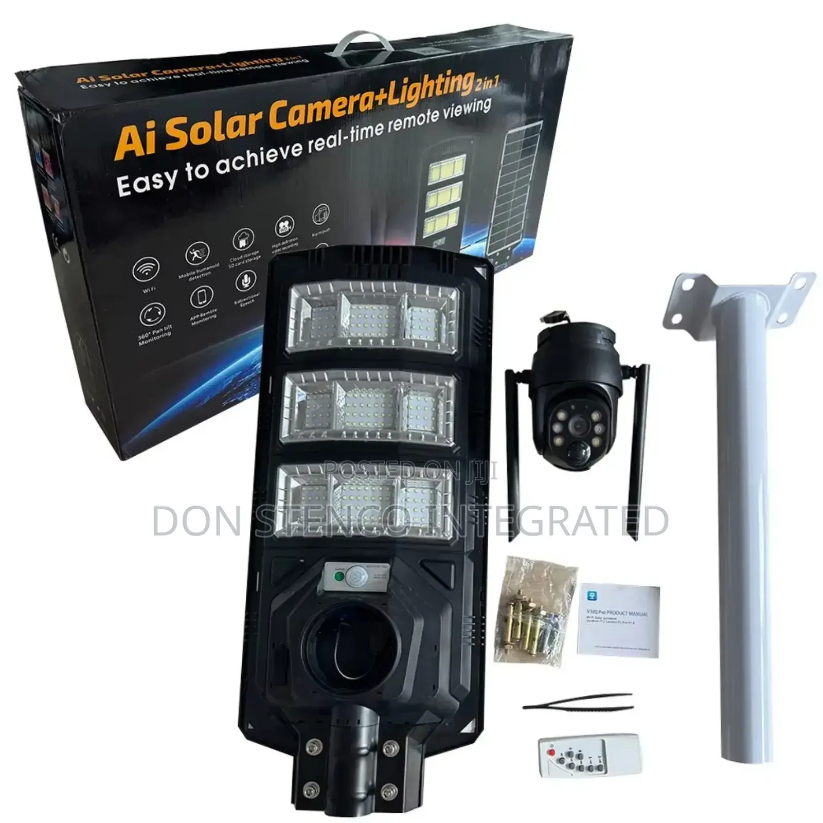V380 Solar Street Light Camera 3videos in 1