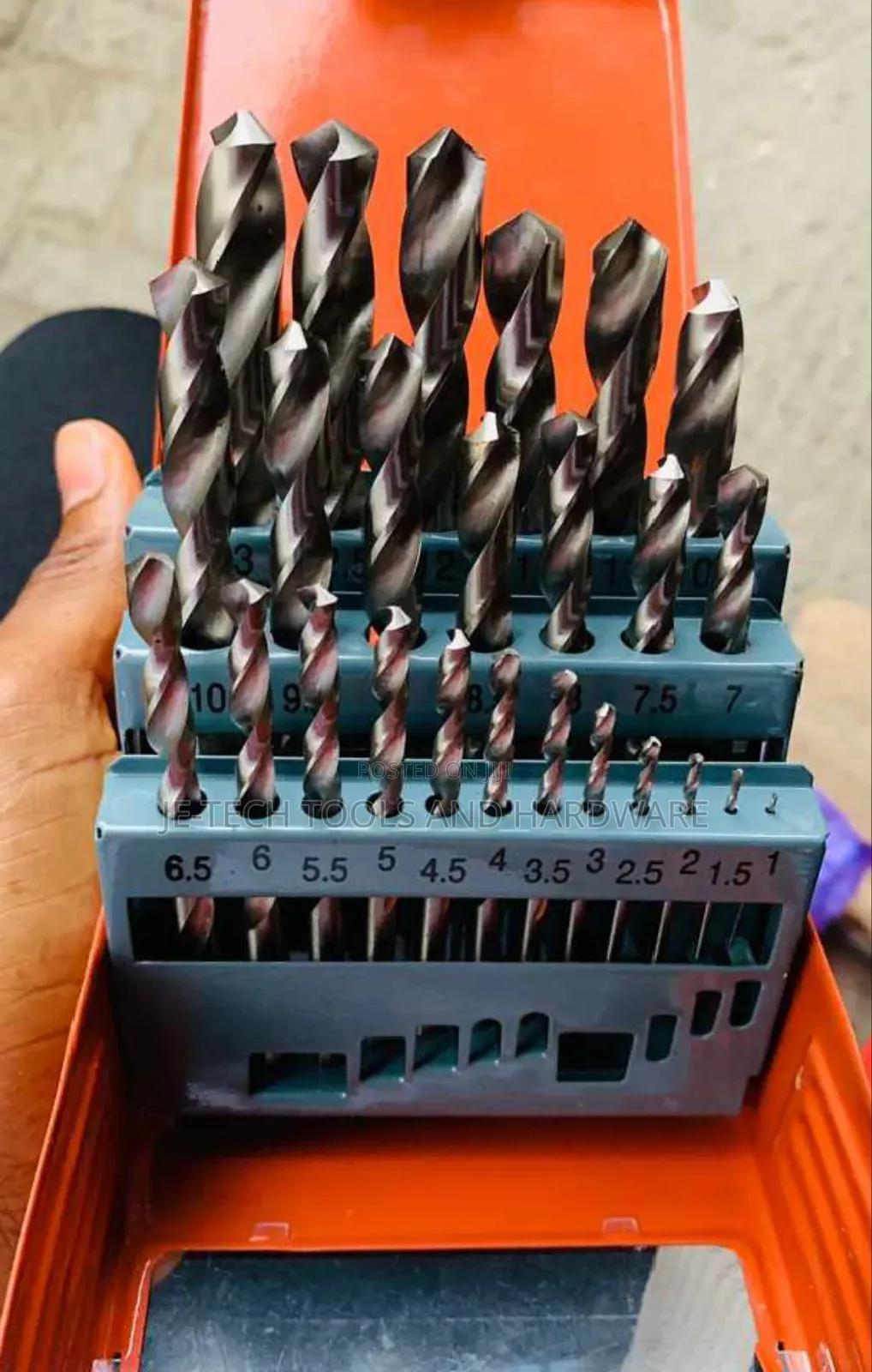 19 Piece Hss Drill Bits Set 1-10mm