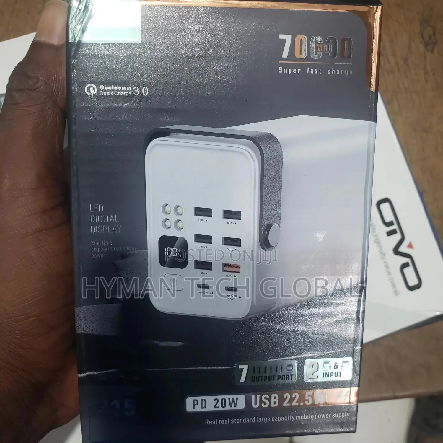 70,000mah High Capacity Powerbank for Android and Ios