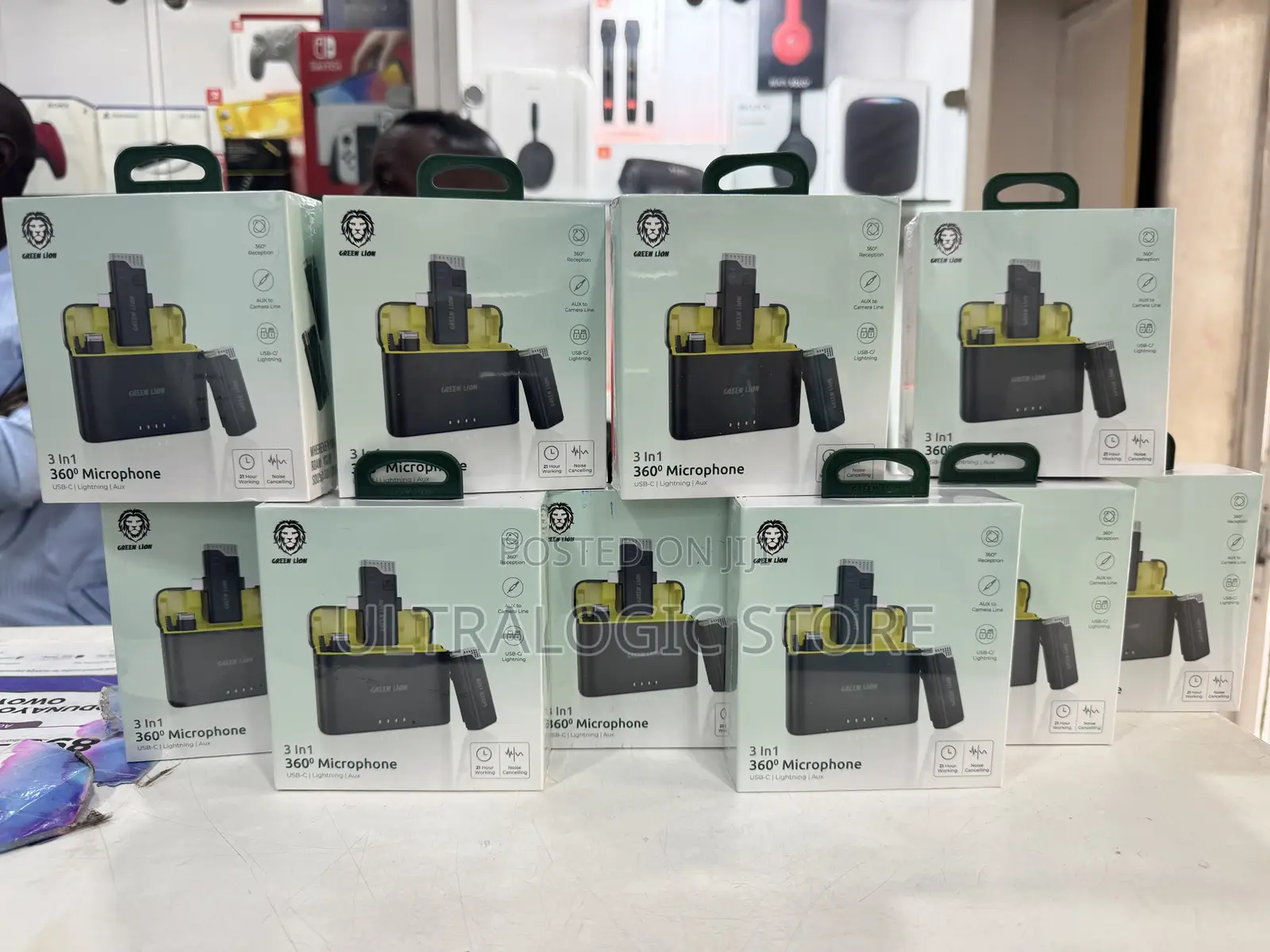 Green Lion 2 in 1 Wireless Microphone for iPhone and Android
