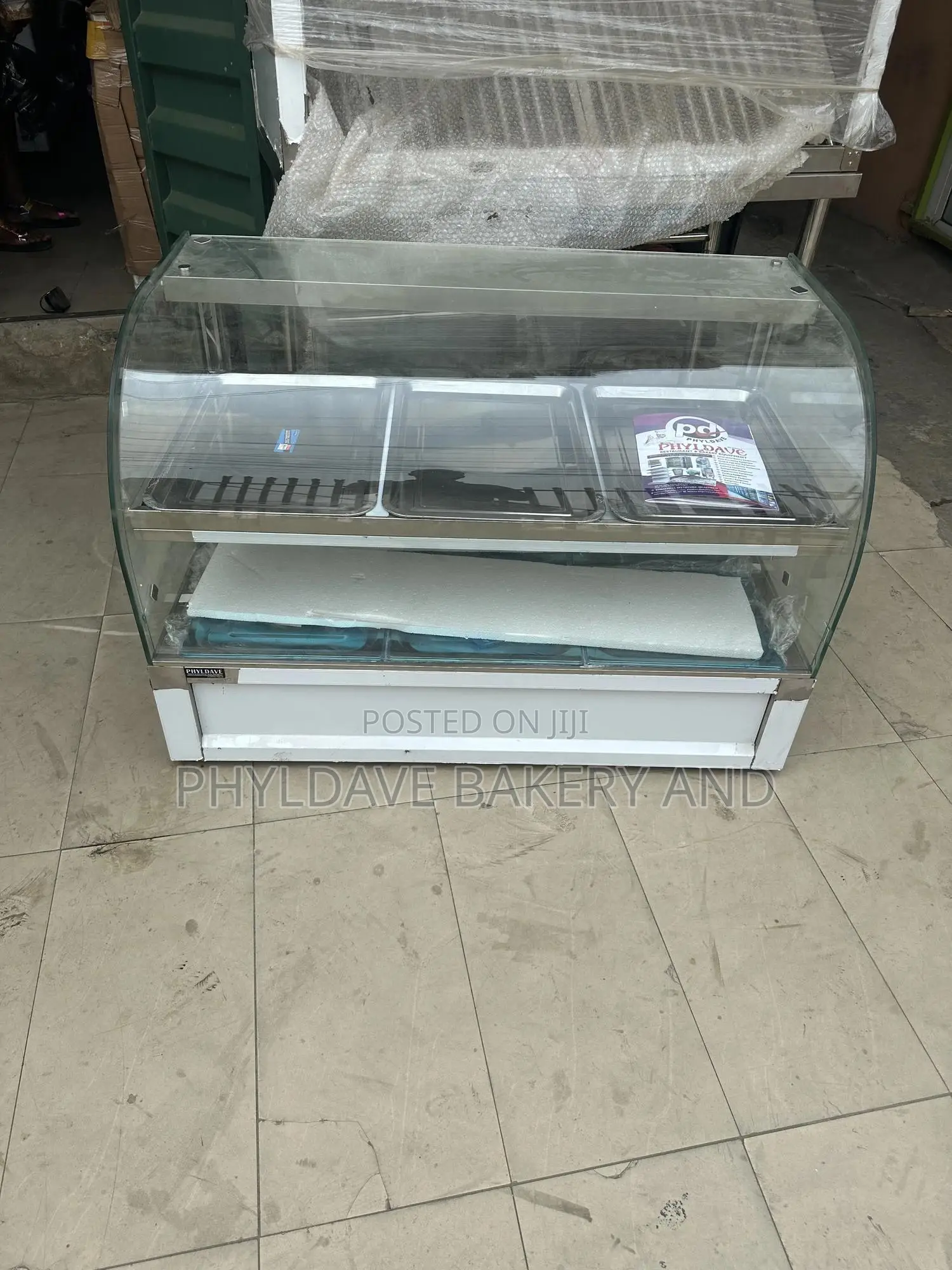 Commercial 3plate Curve Glass Food Warmer