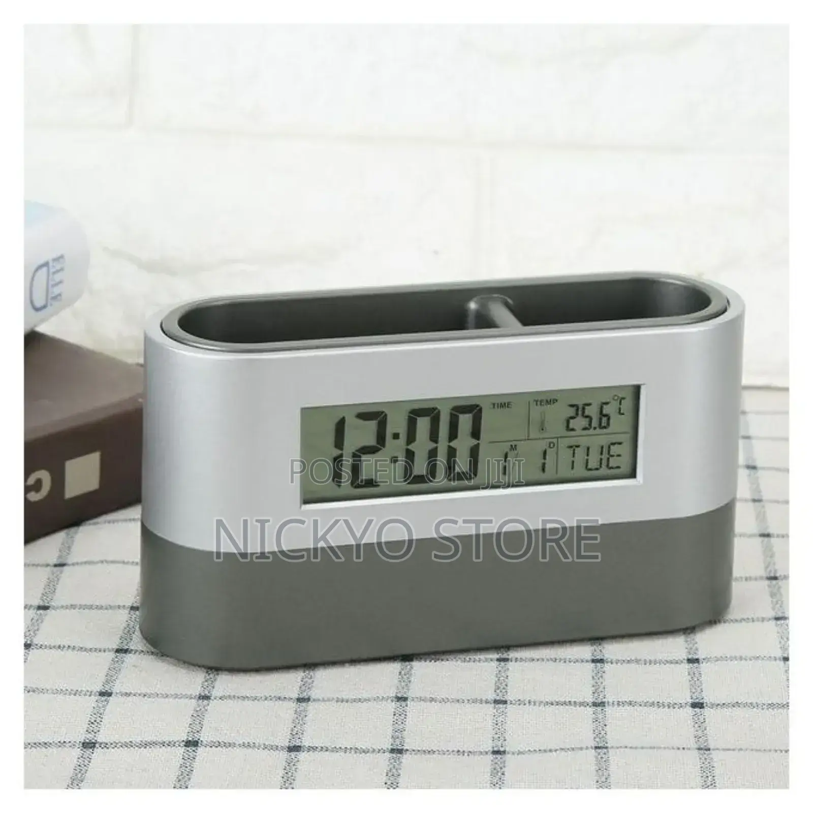 Electronic Alarm Digital Clock Innovative Pen Holder