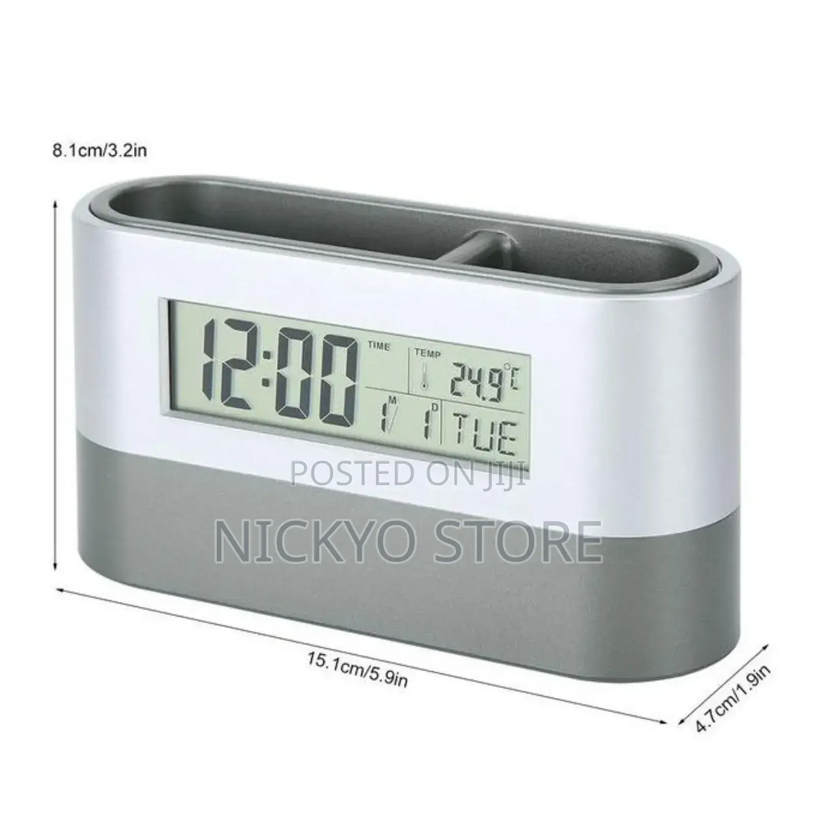 Electronic Alarm Digital Clock Innovative Pen Holder