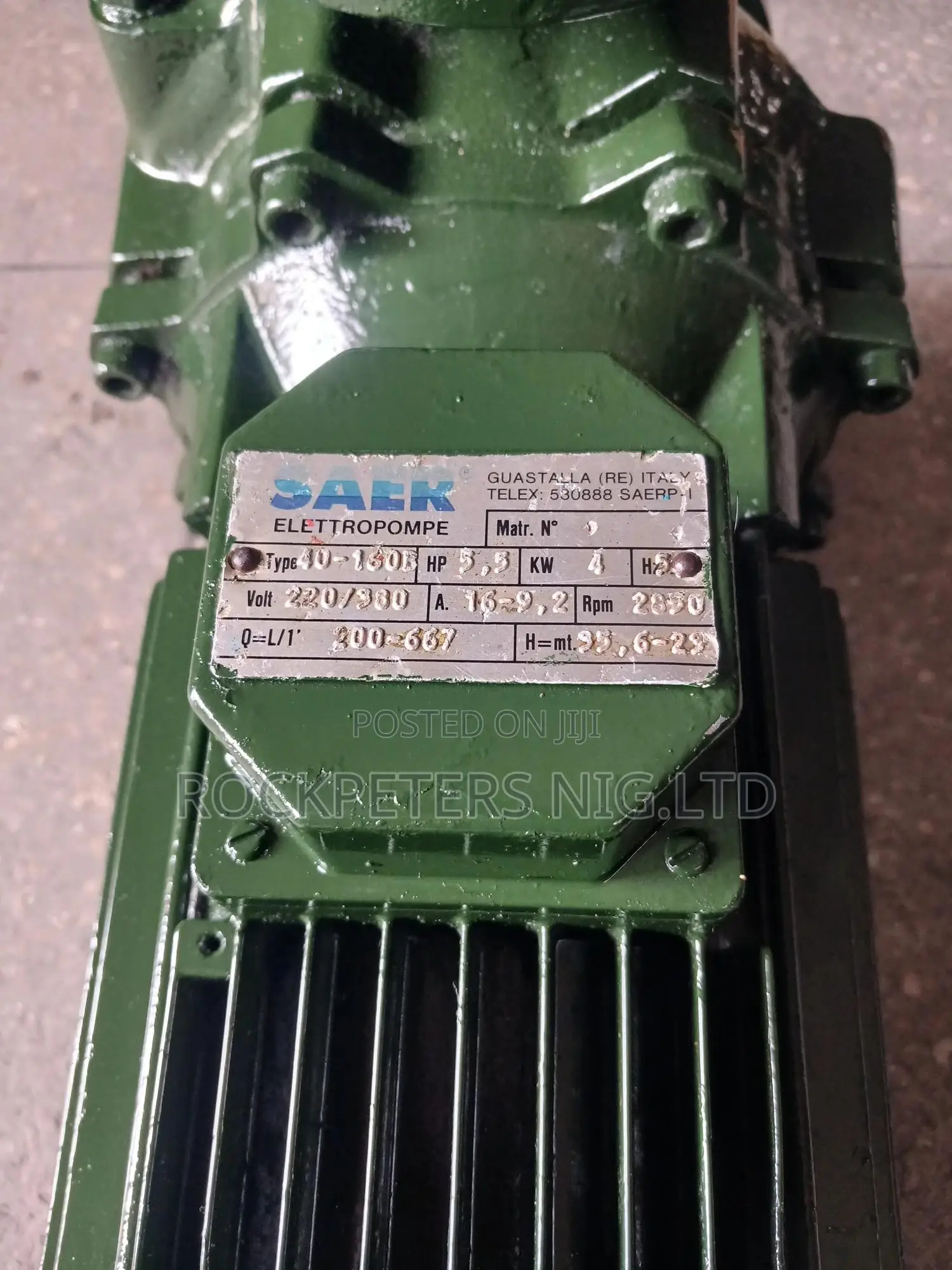 SAER IR40-160NB Closed Coupled End-Suction Pump