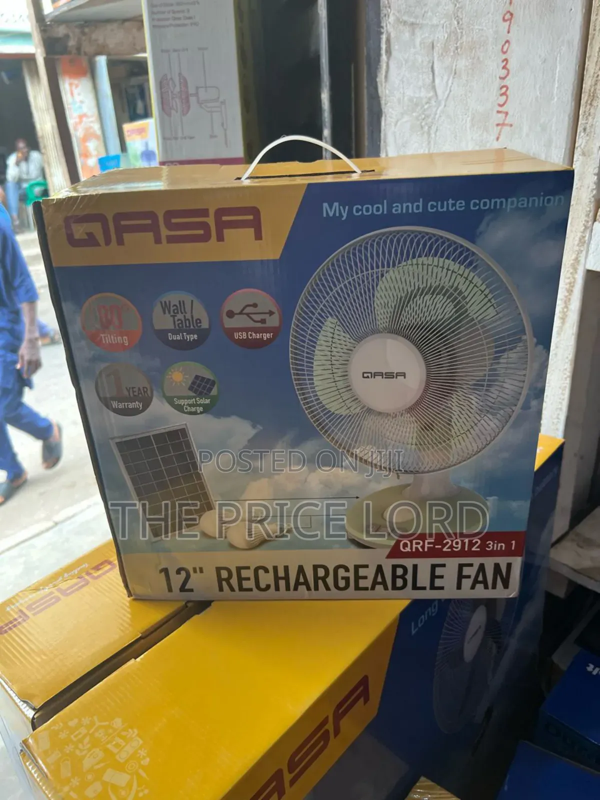 Qasa 12 Inches 3 in 1 Table Fan