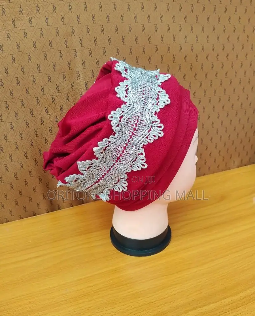 Glitter Diamonds Braids Autogele Women Turban Cap Female