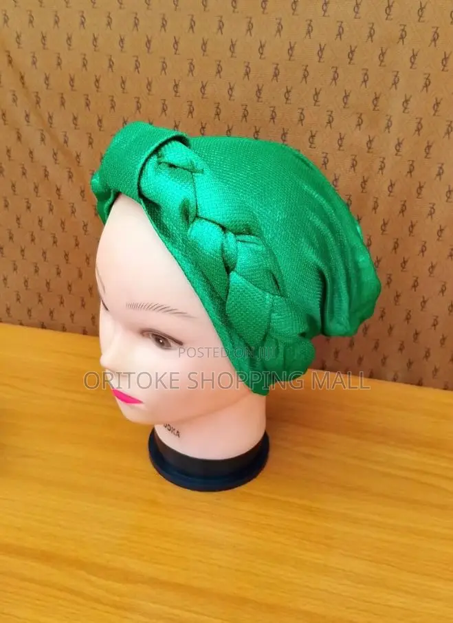Glitter Diamonds Braids Autogele Women Turban Cap Female