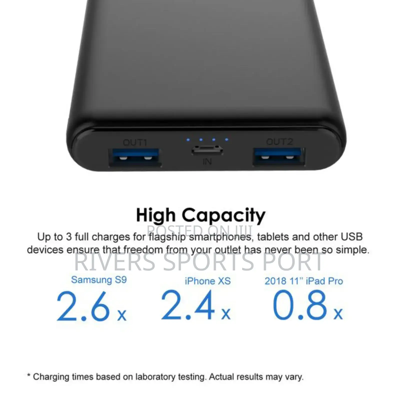Oraimo 10000mah Powerbank 2.1A for 2 Device Same Time