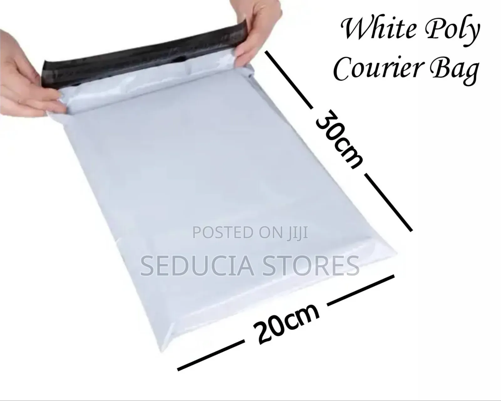 A4 White Courier Nylon Bag (Waterproof Self-Seal)-100 Pieces (20x30cm)