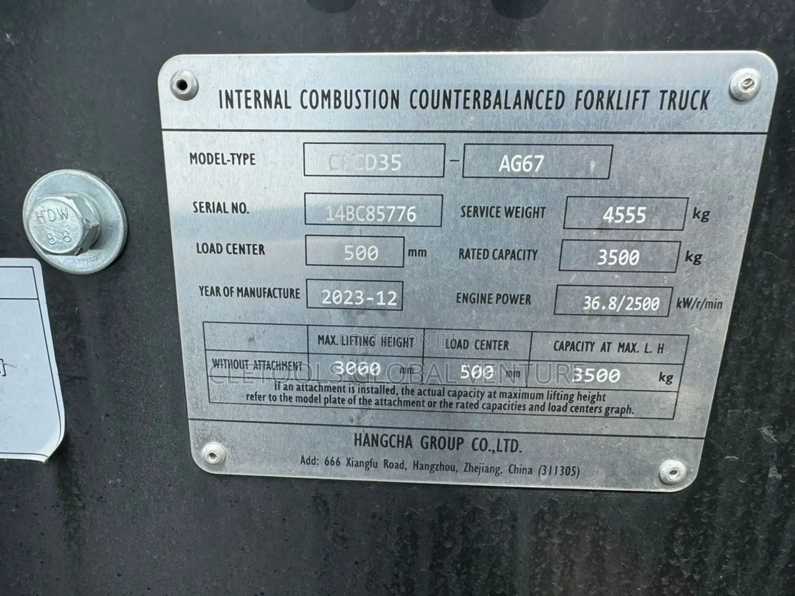 Forklift 5ton X 4.5meters