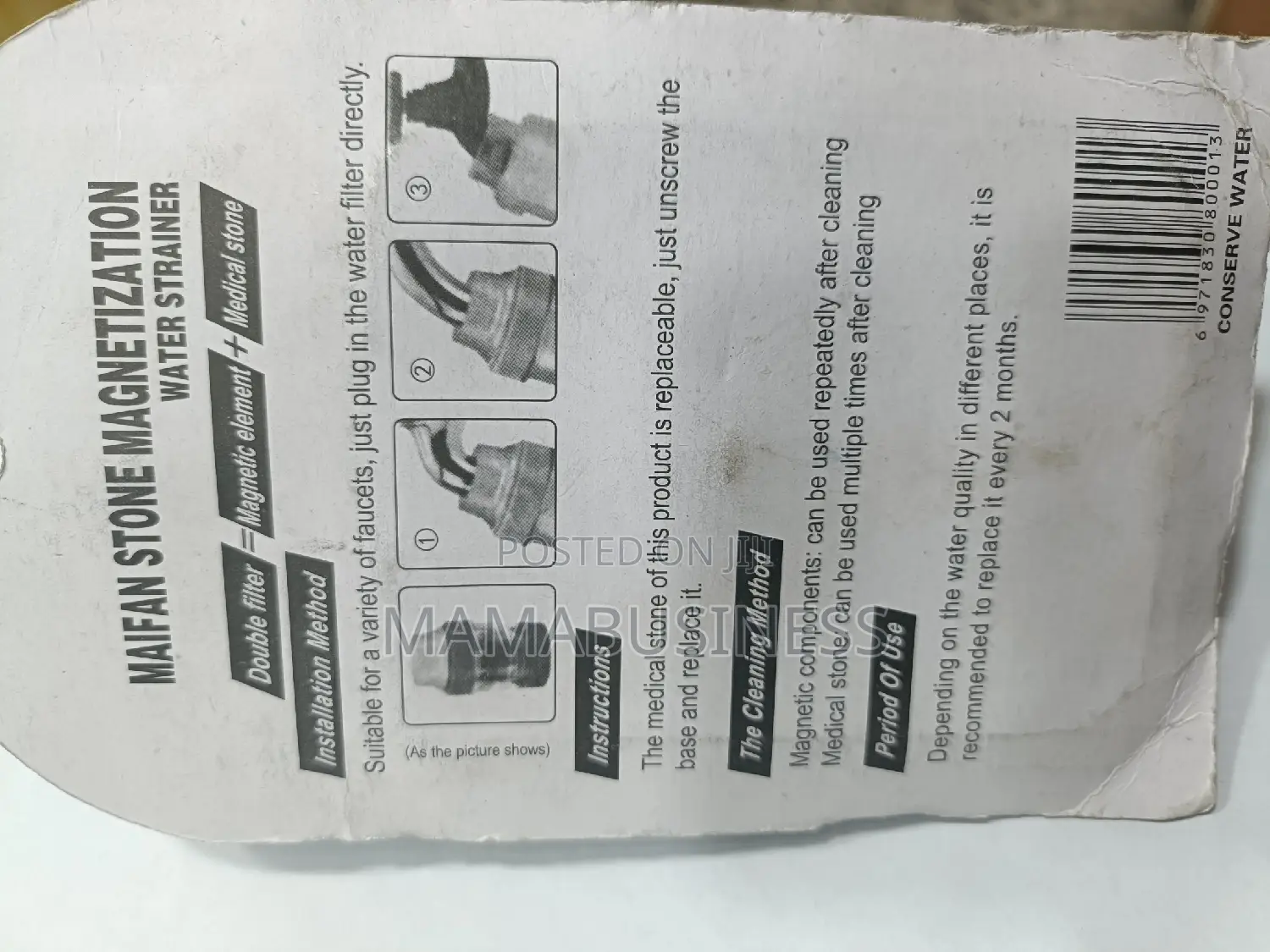 Faucet Water Filter (Magnetized Tap Water Filter) White