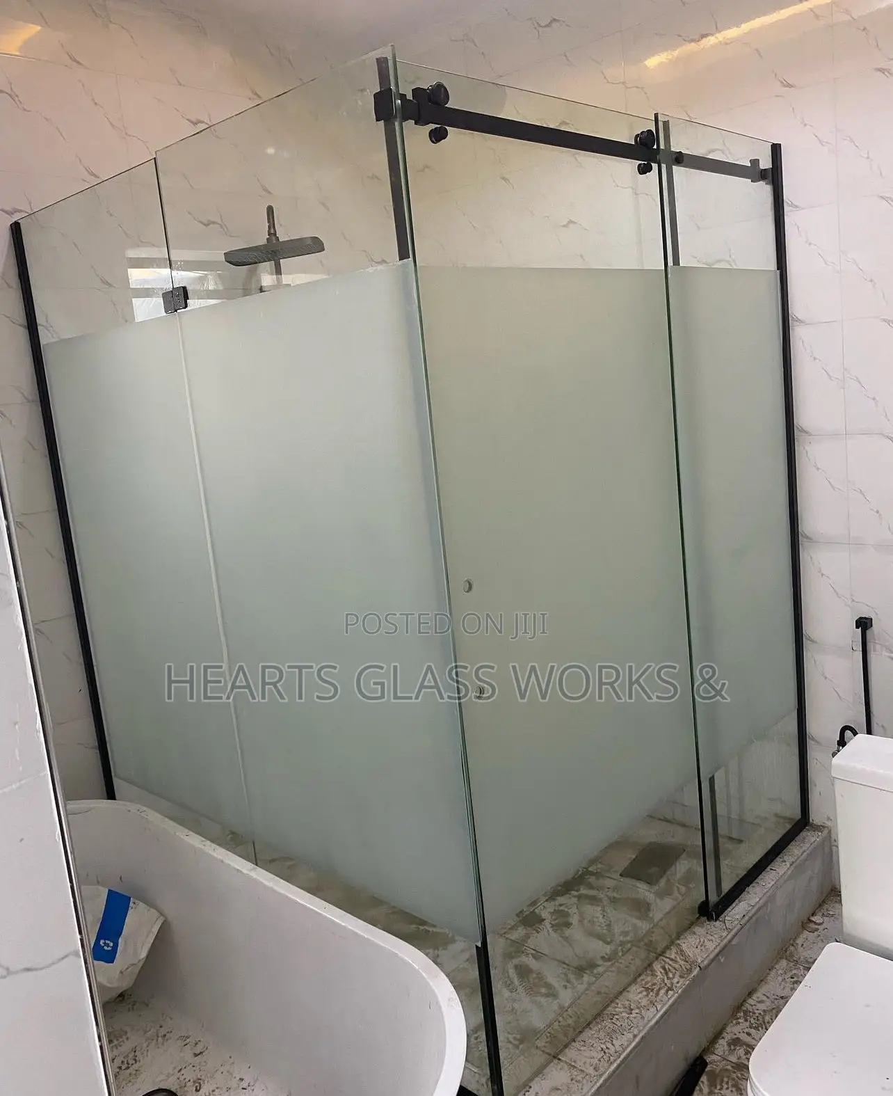 Shower Enclosure ( 10mm Tempered/Half Frosted)