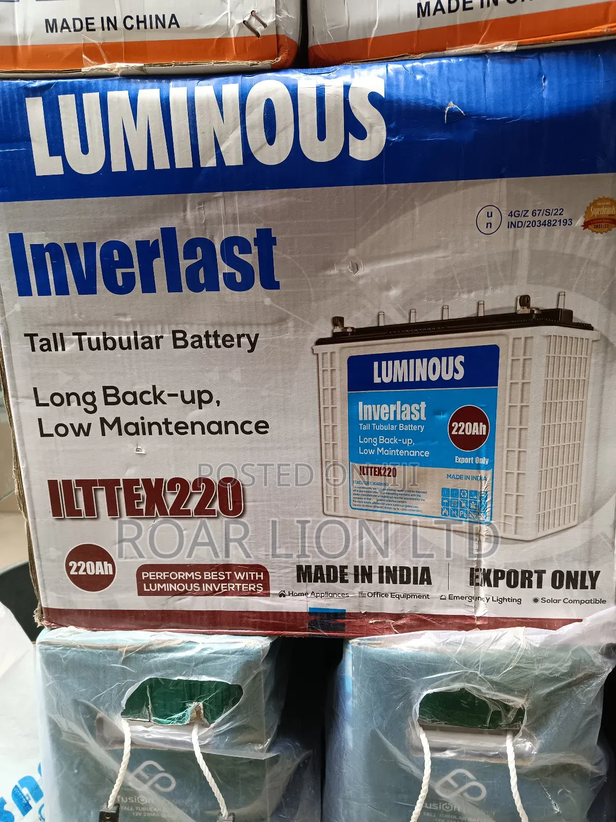 Luminous Inverlast Battery 220ah