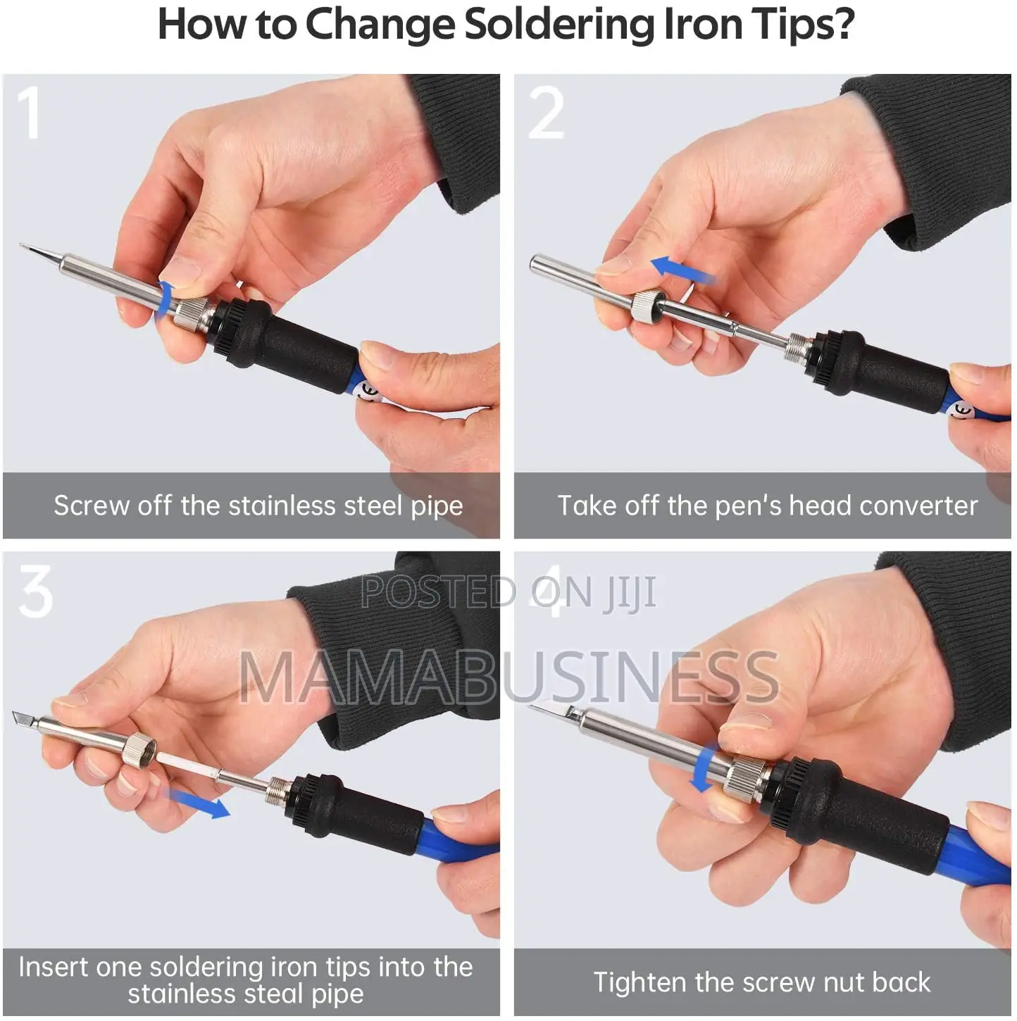 8pcs Adjustable Temperature Electric Soldering Iron 220v 60w