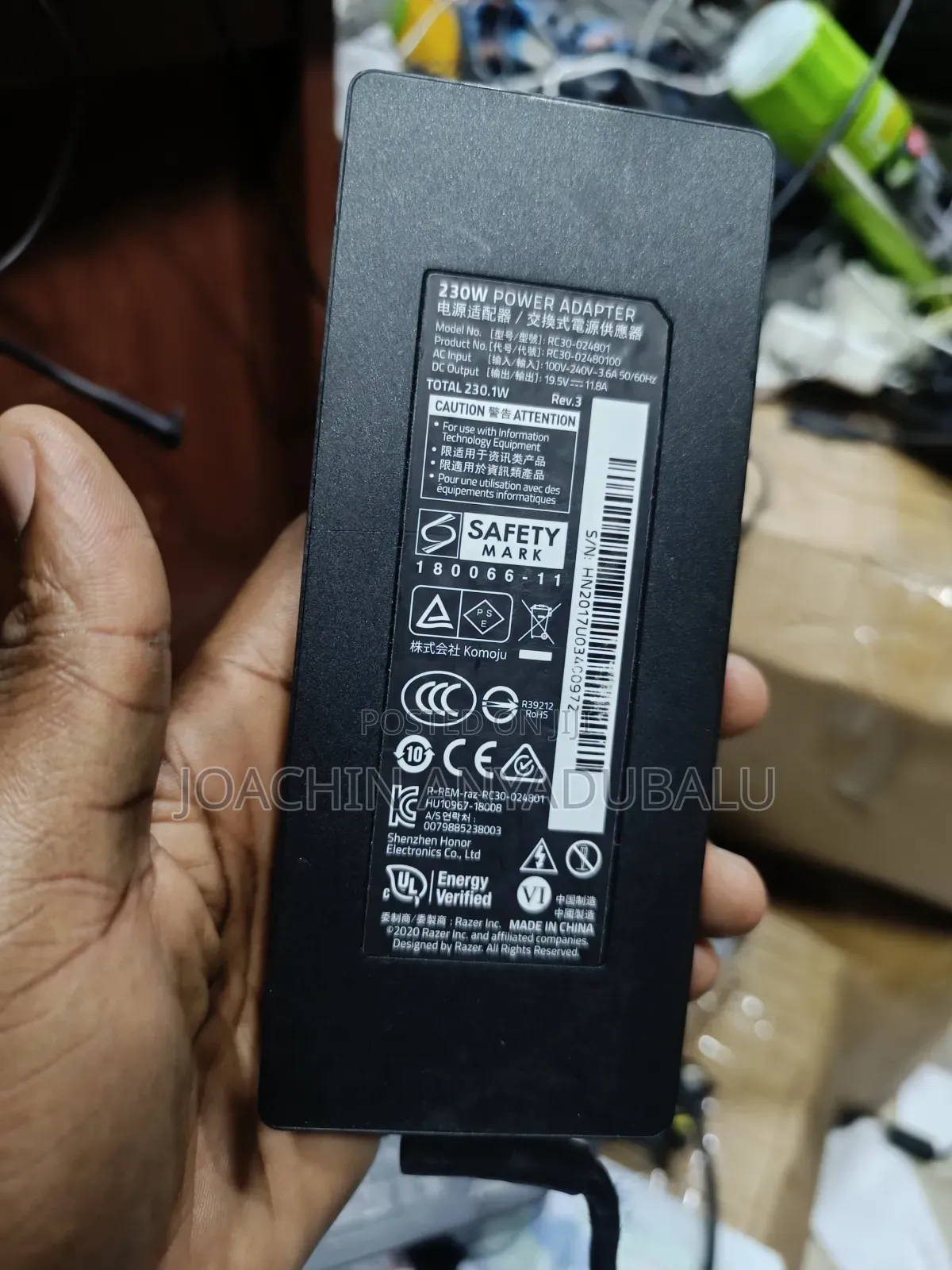 Razer Blade Laptop Charger Adapter 230W 19.5V = 11.8A