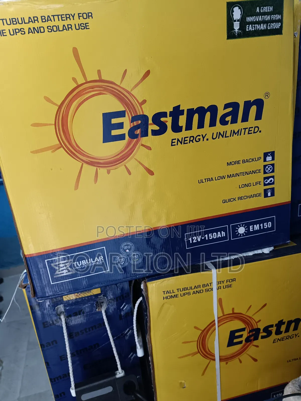 Eastman Tubular 220ah Battery