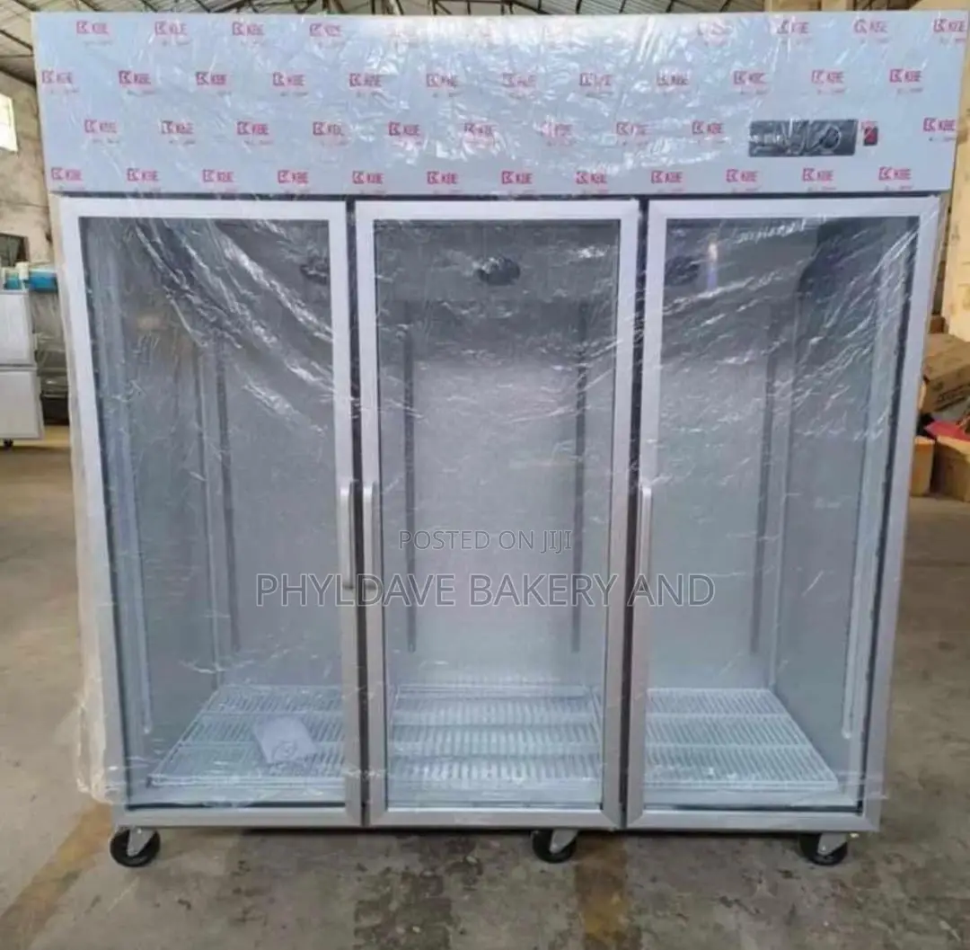 3 Door Stainless Steel Display Freezer