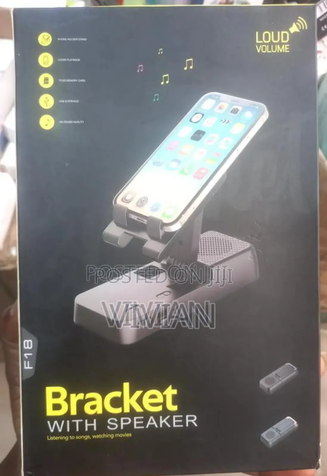 Phone Bracket With Speaker Charging Port