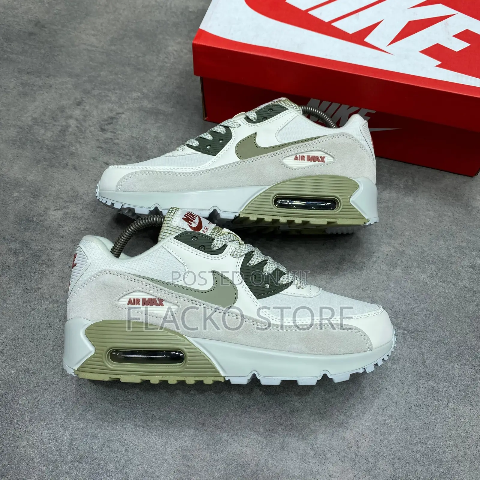 Original Nike Air Max 90 Phantom Neutral Olive Sneakers