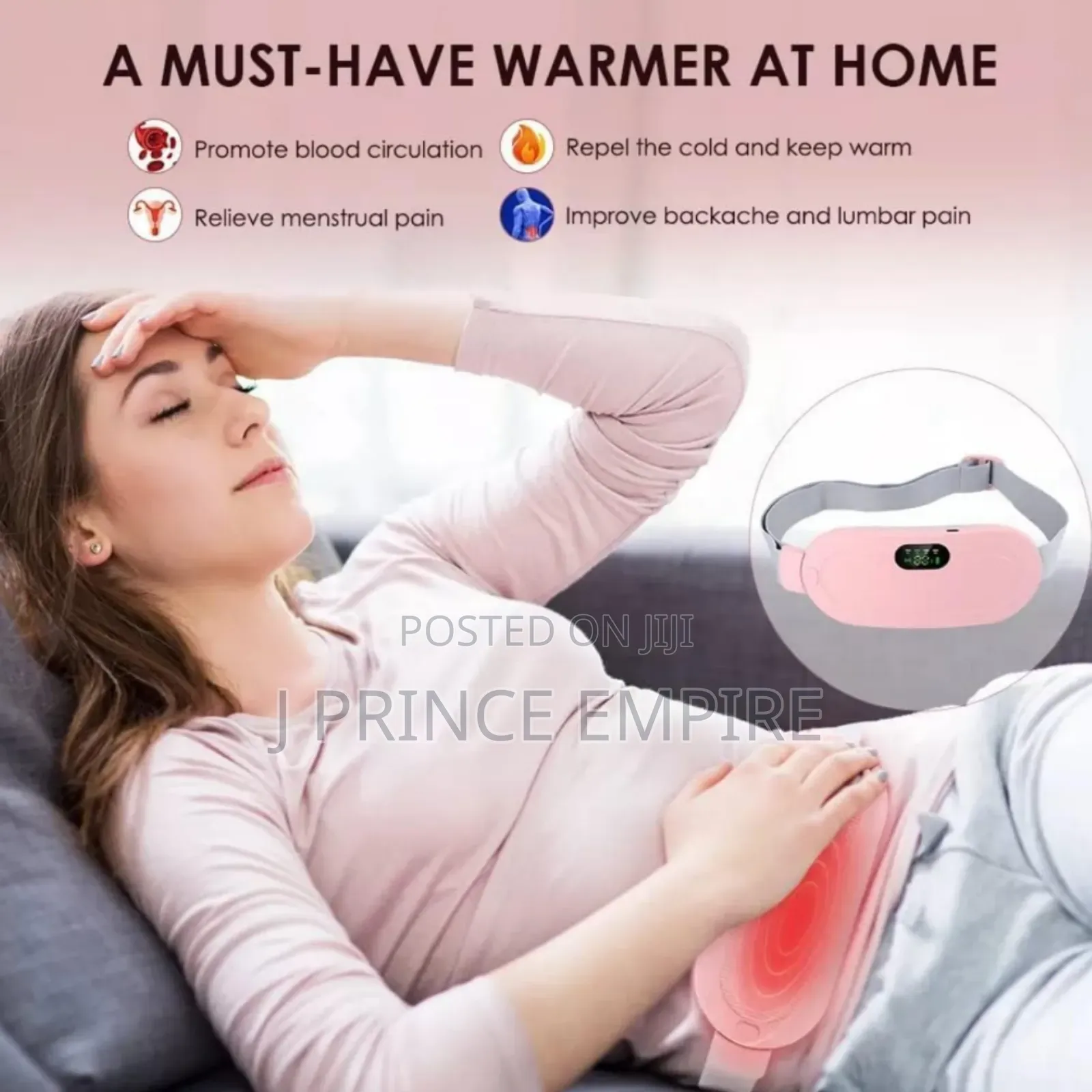 Luteti Period Cramp Relief Massager With Heating Pad 4 Back