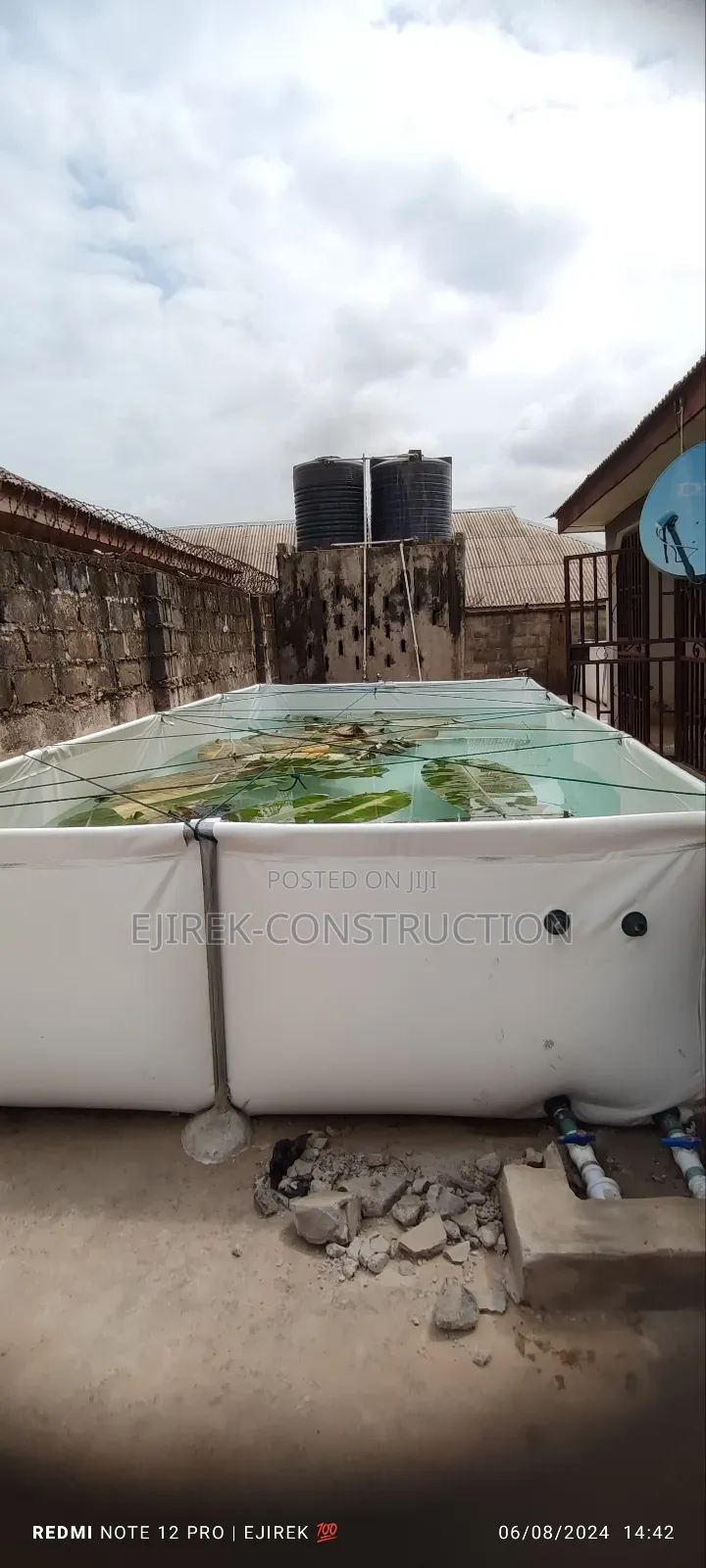 Mobile Tarpaulin Fish Pond (15feet by 20feet by 4feetheight)