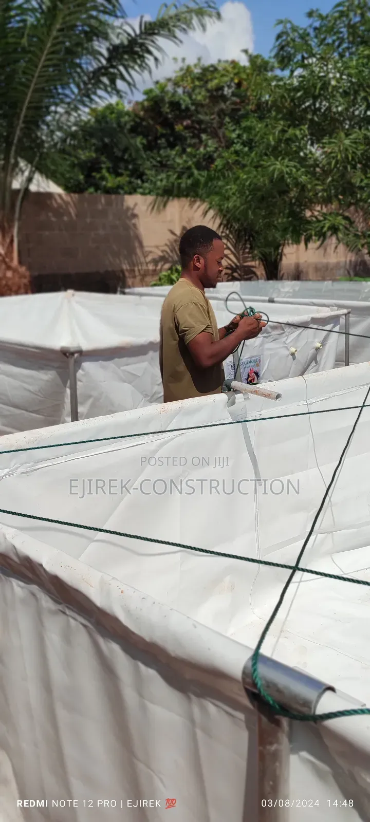 Mobile Tarpaulin Fish Pond (Complete Set for 6000 Capacity)