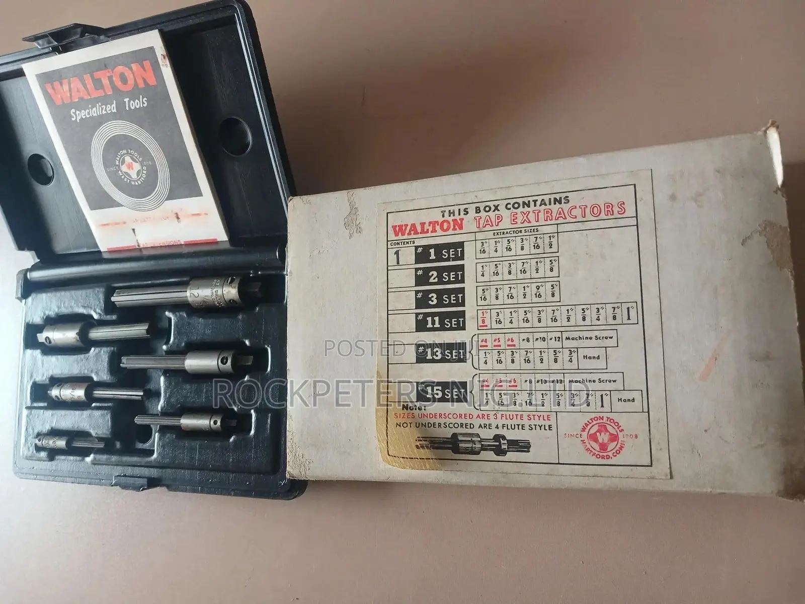 6pc 3/16" - 1⁄2" WALTON TAP EXTRACTORS